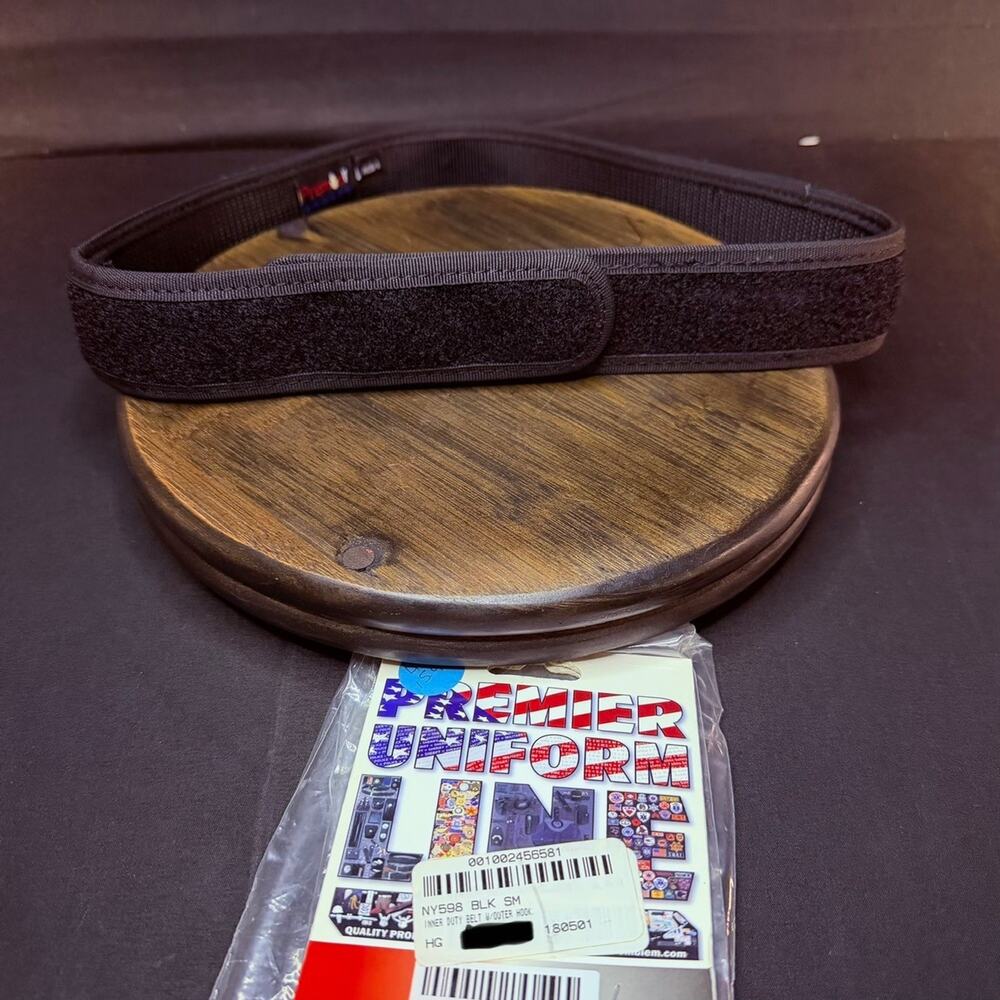 Premier Inner Duty Belt Size Small Hook & Loop Lined Black Molded Nylon PN1205